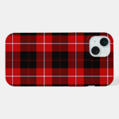 Cunningham Tartan Red Black Kariert iPhone Hülle (Rückseite (Horizontal))