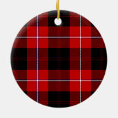 Cunningham Tartan Red Black Kariert Keramikornament (Hinten)
