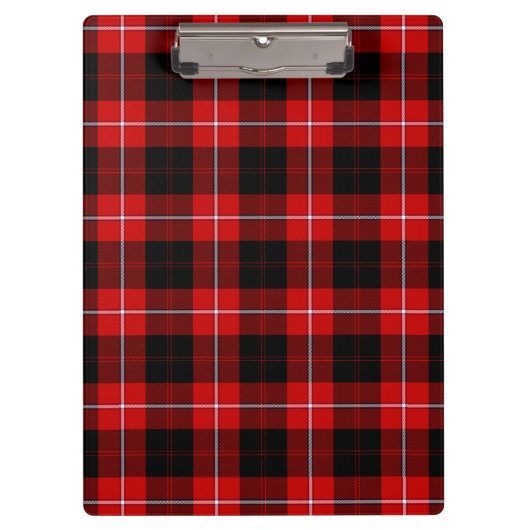 Cunningham Tartan Red Black Kariert Klemmbrett (Vorderseite)