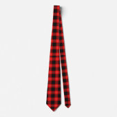 Cunningham Tartan Red Black Kariert Krawatte (Vorderseite)