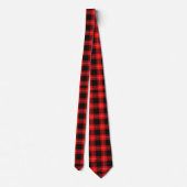 Cunningham Tartan Red Black Kariert Krawatte (Rückseite)