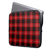 Cunningham Tartan Red Black Kariert Laptopschutzhülle (Vorderseite Links)