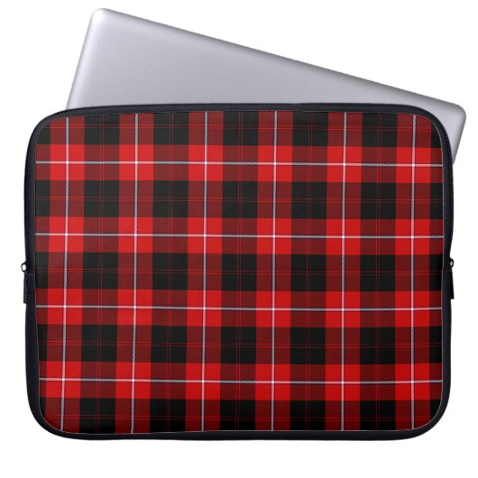 Cunningham Tartan Red Black Kariert Laptopschutzhülle (Vorderseite)