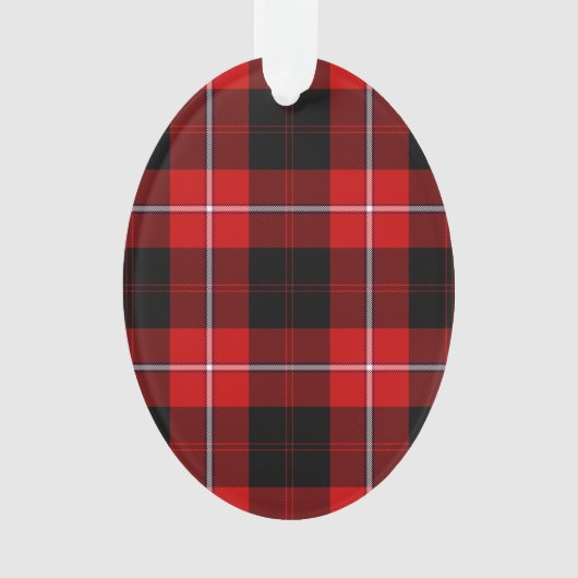 Cunningham Tartan Red Black Kariert Ornament (Vorderseite)