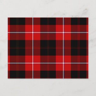 Cunningham Tartan Red Black Kariert Postkarte