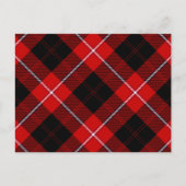Cunningham Tartan Red Black Kariert Postkarte (Vorderseite)