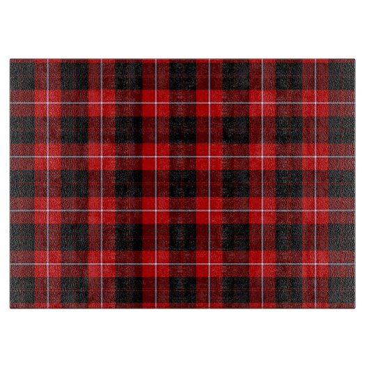 Cunningham Tartan Red Black Kariert Schneidebrett (Vorderseite)