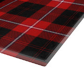 Cunningham Tartan Red Black Kariert Schneidebrett (Ecke)