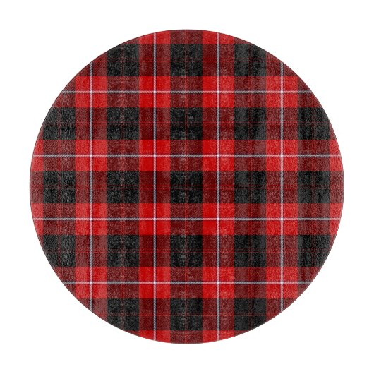 Cunningham Tartan Red Black Kariert Schneidebrett (Vorderseite)