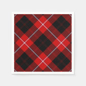 Cunningham Tartan Red Black Kariert Serviette (Vorderseite)