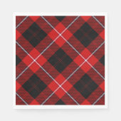 Cunningham Tartan Red Black Kariert Serviette (Vorderseite)