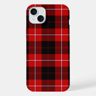 Cunningham Tartan Rot Schwarz Kariert iPhone 15 Plus Hülle