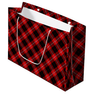 Cunningham Tartan Rot Schwarz Karo Große Geschenktüte