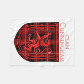 Cunningham Tartan Scottish Plaid Lion Rampant Fleecedecke (Vorderseite (Horizontal))