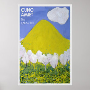 Cuno Amiet 'Der gelbe Hügel' Kunstdruck Vibrant Poster