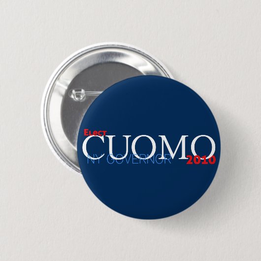 Cuomo für Gouverneur Button (Vorne & Hinten)