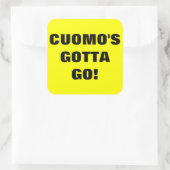 Cuomo Gotta Go Quadratischer Aufkleber (Tasche)