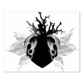 Cuore e coralli gummistempel (Prägung)