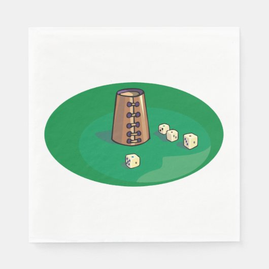 Cup and Dice Game Napkins Serviette (Vorderseite)