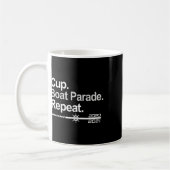 Cup Boat Parade Repeat Funny Hockey Fans Boating Kaffeetasse (Links)