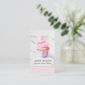 Cup Cake Bäckerei | Baker Chef Catering OR Code Visitenkarte (Stehend Vorderseite)