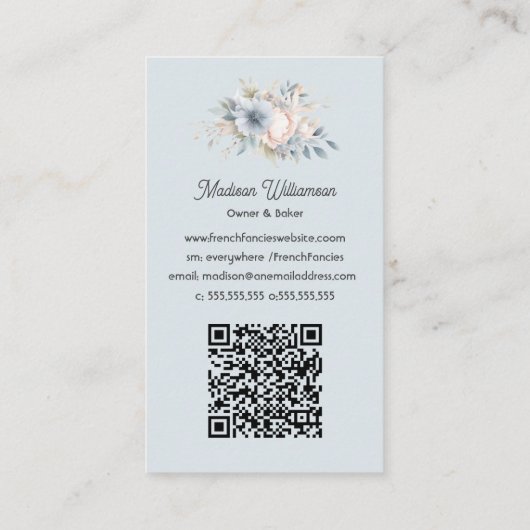 Cup Cake | Baker Koch Catering ODER Code Visitenkarte (Rückseite)