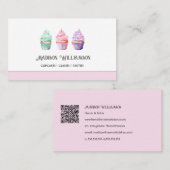 Cup Cake | Baker Koch Catering ODER Code Visitenkarte (Vorne/Hinten)