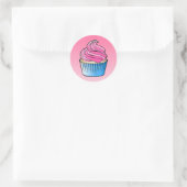 Cup Cake Classic Round Aufkleber (Tasche)