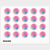Cup Cake Classic Rund Sticker (Blatt)
