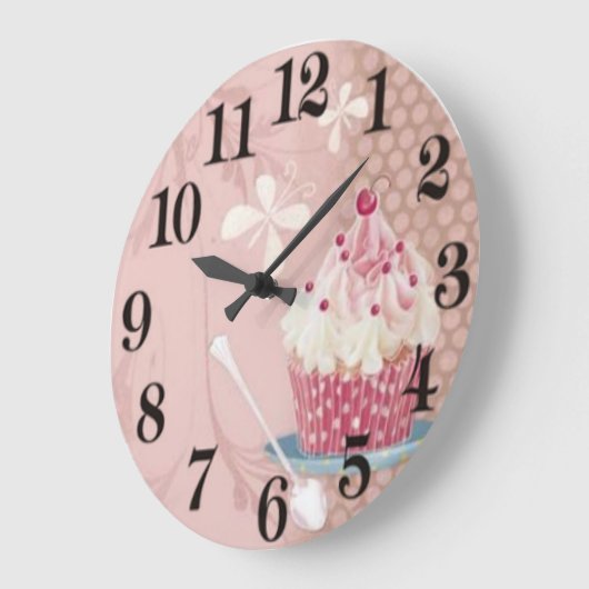 Cup cake große wanduhr (Winkel)