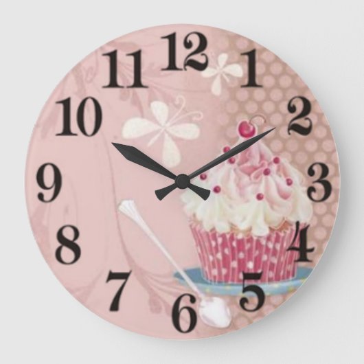Cup cake große wanduhr (Vorderseite)