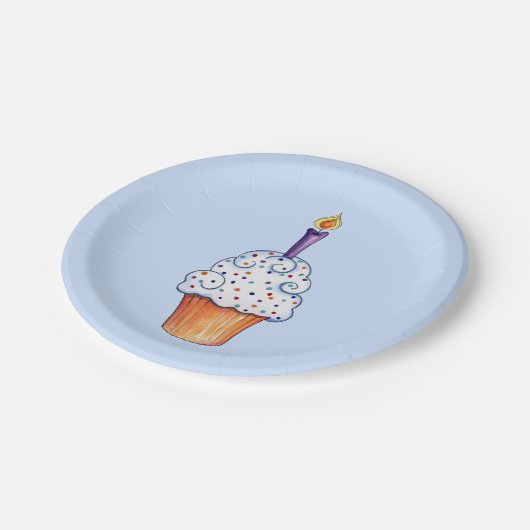 Cup Cake Pappteller (Schrägansicht)