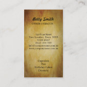 Cup Cake-Visitenkarte Visitenkarte (Rückseite)