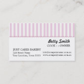 Cup Cake-Visitenkarte Visitenkarte (Rückseite)