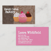 Cup Cakes Bäckerei Sweet Leckereien Visitenkarte (Vorne/Hinten)