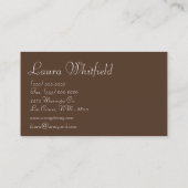 Cup Cakes Bäckerei Sweet Leckereien Visitenkarte (Rückseite)