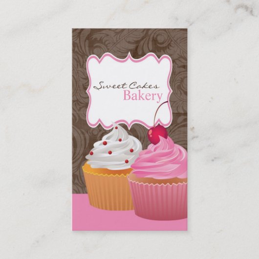 Cup Cakes Bäckerei Sweet Leckereien Visitenkarte (Vorderseite)