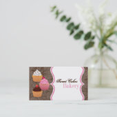 Cup Cakes Bäckerei Sweet Leckereien Visitenkarte (Stehend Vorderseite)