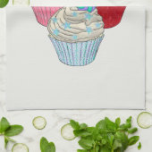 Cup Cakes Geschirrtuch (Gefaltet)