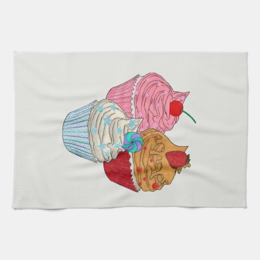 Cup Cakes Geschirrtuch (Horizontal)