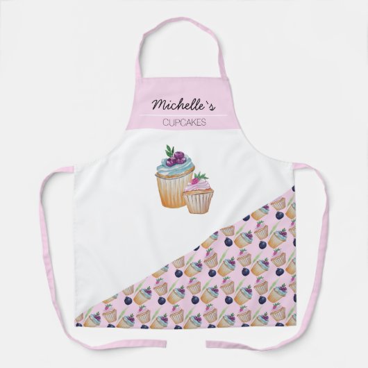 Cup Cakes und Frucht Wasserfarbe Schürze (Vorderseite)