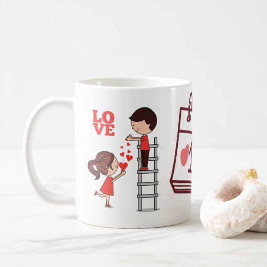 Cup Coffee Mug Valentine's Day Kaffeetasse (Mit Donut)