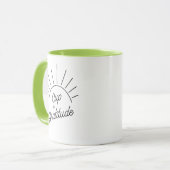Cup der Dankbarkeit Sunshine Modern Positivity Tas Tasse (Vorderseite Links)