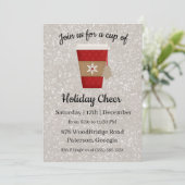 Cup der Feiertage Fröhliche Weihnachtsfeier Einlad Einladung (Stehend Vorderseite)