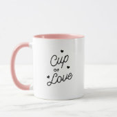 Cup der Liebe Valentine Moderne Niedliche Chic Tas Tasse (Links)