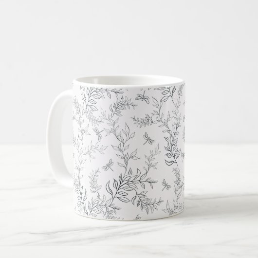 Cup-Design mit einem Muster im Stil der Linie ar Kaffeetasse (Vorderseite Links)
