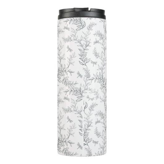 Cup-Design mit einem Muster im Stil der Linie ar Thermosbecher (Rückseite)