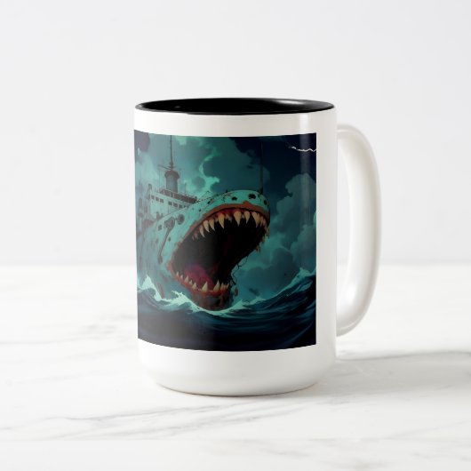 Cup "Greetings from the Abyss" Zweifarbige Tasse (VorderseiteRechts)