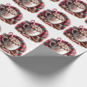 Cup Hot Chocolate Candy Cane Kariert Napkin Geschenkpapier (Ecke)