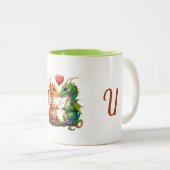 Cup - I Liebe U - Drachen Zweifarbige Tasse (VorderseiteRechts)